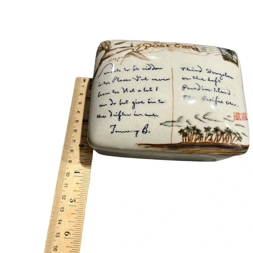 Vintage Tommy Bahama Coastal Dresser Box Trinket Box Nautical Coastal Beach Deco